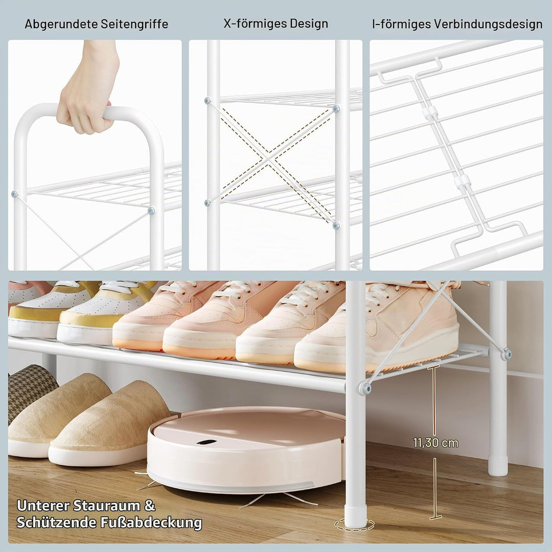 Hoctieon Schuhregal im Netz-Stil mit 5 Ebenen, Schuhregal für den Eingangsbereich, Schuhaufbewahrung