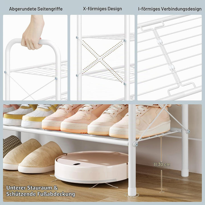 Hoctieon Schuhregal im Netz-Stil mit 5 Ebenen, Schuhregal für den Eingangsbereich, Schuhaufbewahrung