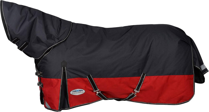 Weatherbeeta - Comfitec Plus Dynamic II Abnehmbarer Kragen Pferdedecke (137cm) (Weinrot/Grau/Weiss)