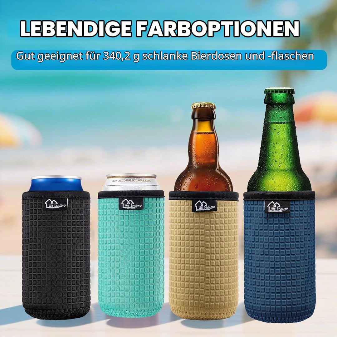 WK IEASON 12oz Slim Can Sleeves Insulators Neoprene Slim Can Covers 12OZ Beer Bottle Sleeves Coolers