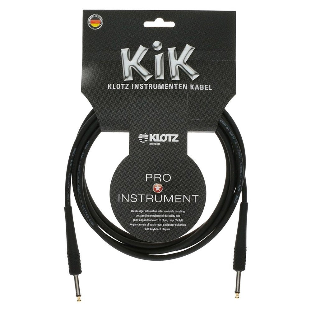 KLOTZ KIK instrumentenkabel (1,5, sw) 1,5 sw, 1,5 sw