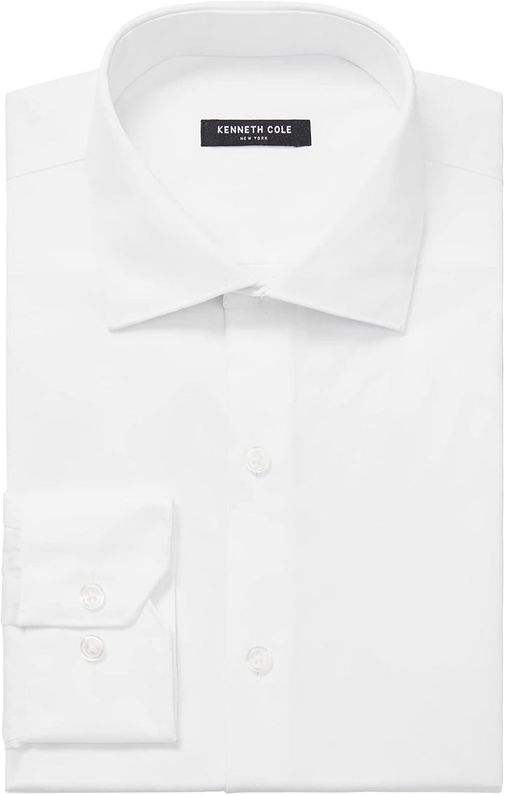 Kenneth Cole Herren Dress Shirt Regular Fit Stretch Collar Non Iron Solid Smokinghemd, 37 cm Hals 81