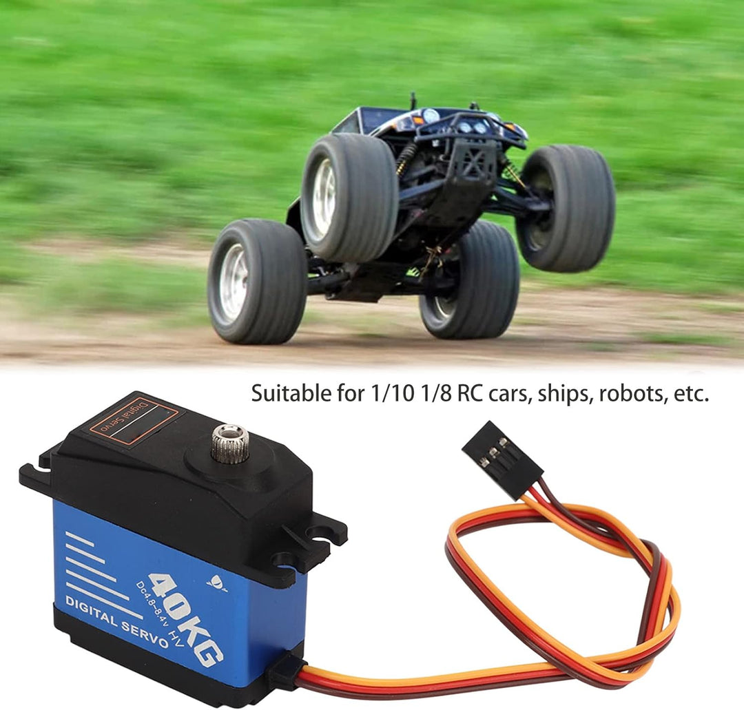 RiToEasysports 40KG Servo, 40KG High Torque RC Servo Wasserdichtes Digitalservo mit 25T Servoarm für