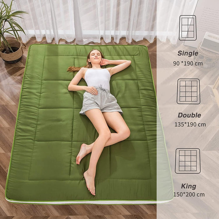 MAXYOYO Futon Matratze, Gepolsterte Japanische Bodenmatratze Gesteppte Bett Matratzenauflage, Extra