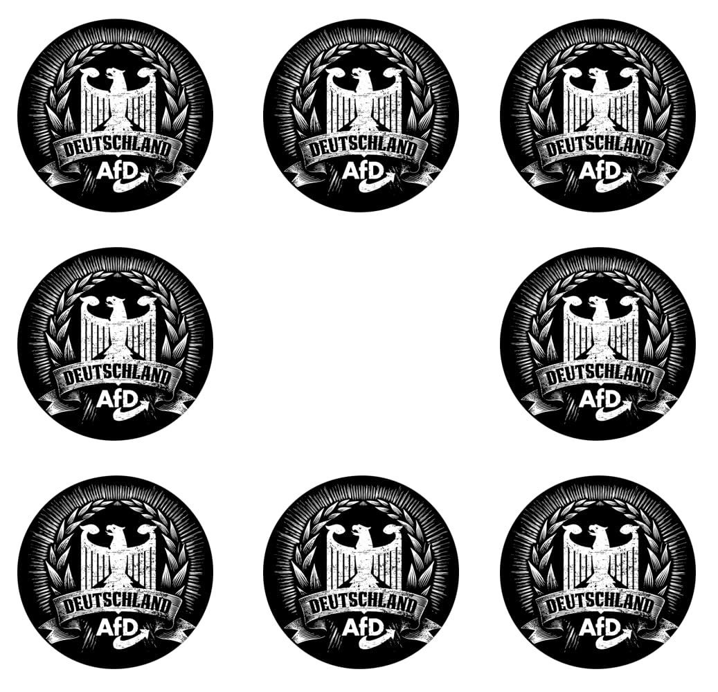 192 Stück Aufkleber 4cm rund Deutschland AFD Adler Neuwahlen Sticker Sparpack gut haftend Aktiv Werd
