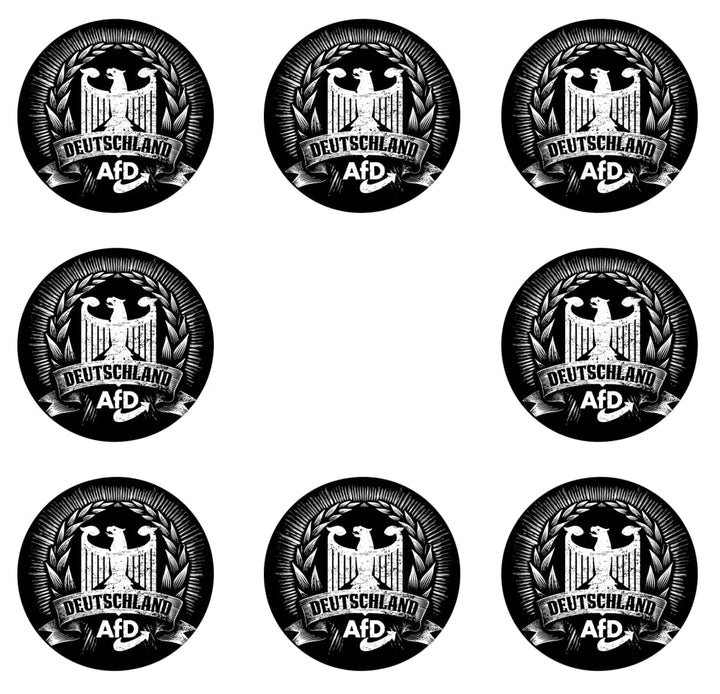 192 Stück Aufkleber 4cm rund Deutschland AFD Adler Neuwahlen Sticker Sparpack gut haftend Aktiv Werd