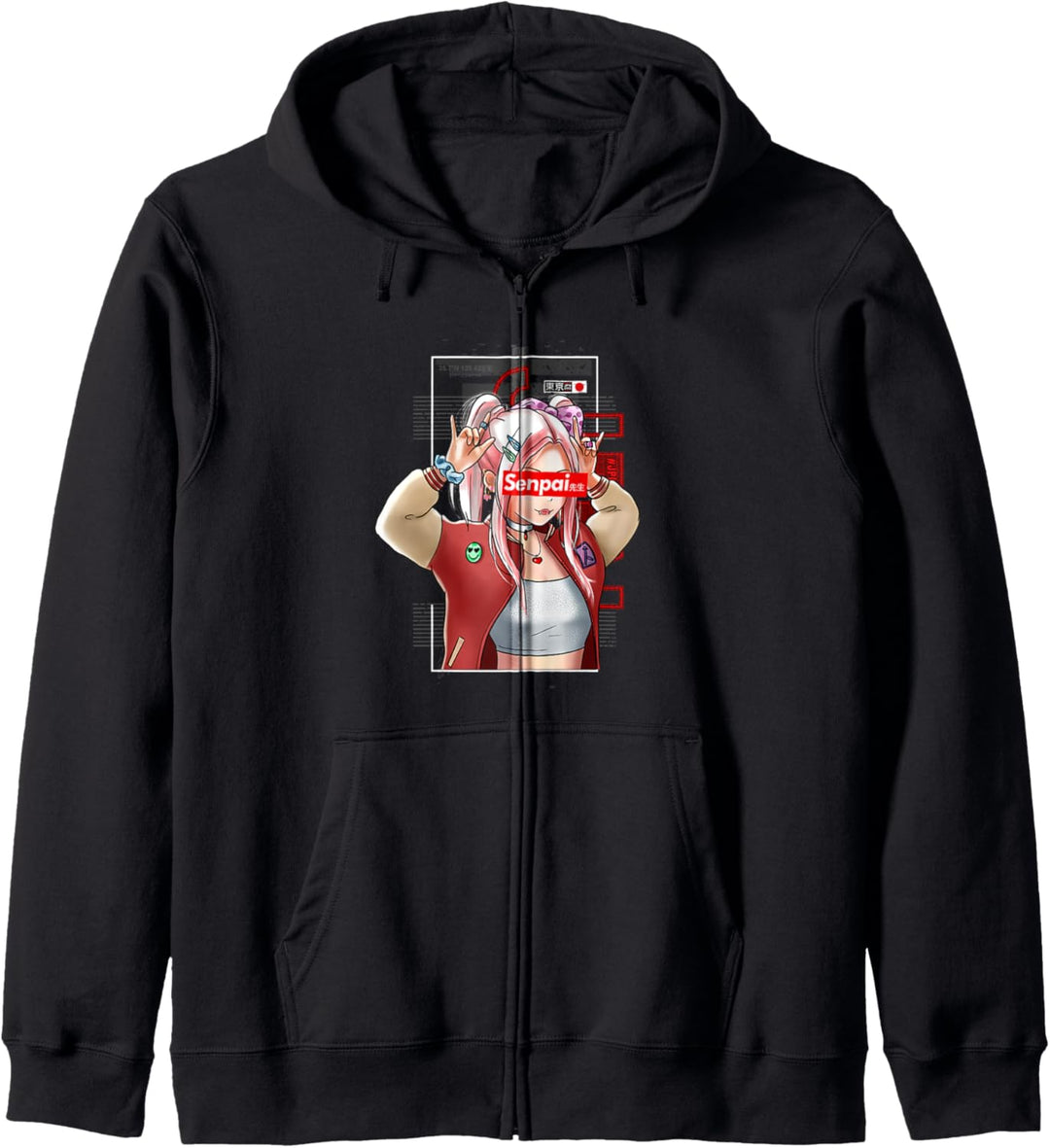 Anime-Mädchen | Otaku Kawaii | Japanische Kunst Anime Kapuzenjacke