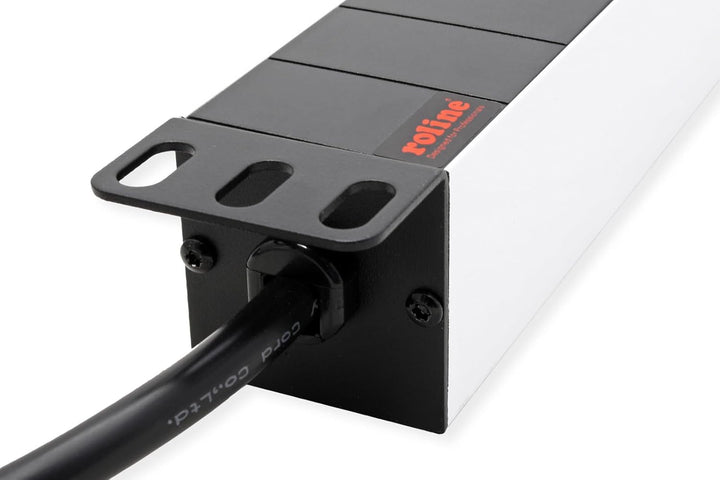 ROLINE 19"-Steckdosenleiste 8fach C13 + C20-Stecker, Aluminium, 2 m