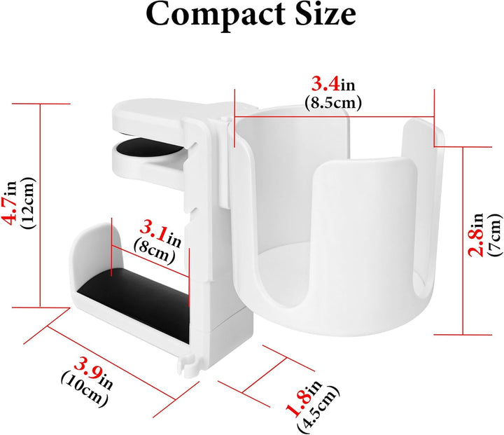 GEEKRIA 2-in-1-Kopfhörer-Aufhänger & Schreibtisch-Becherhalter, unter Schreibtischklemme, drehbares