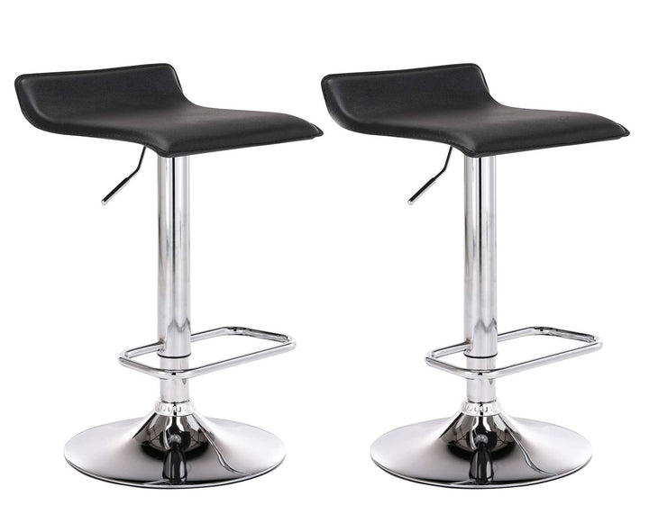 CLP 2er Set Barhocker Dyn Mit Kunstlederbezug I 2 x Höhenverstellbarer Und Drehbarer Tresenhocker Mi