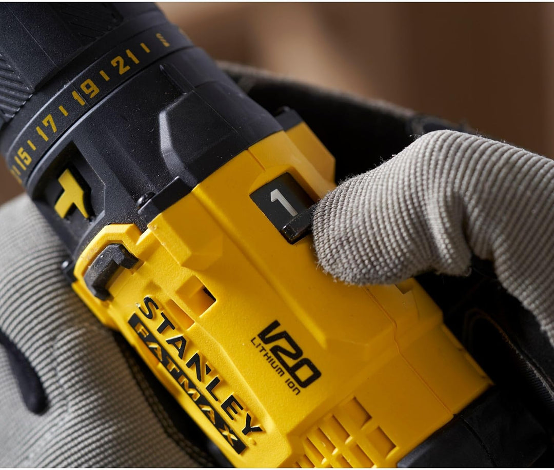 Stanley FatMax V20 Akku-Schlagbohrschrauber SFMCD711DSA (18V, max. Drehmoment 50 Nm, 2-Gang Planeten