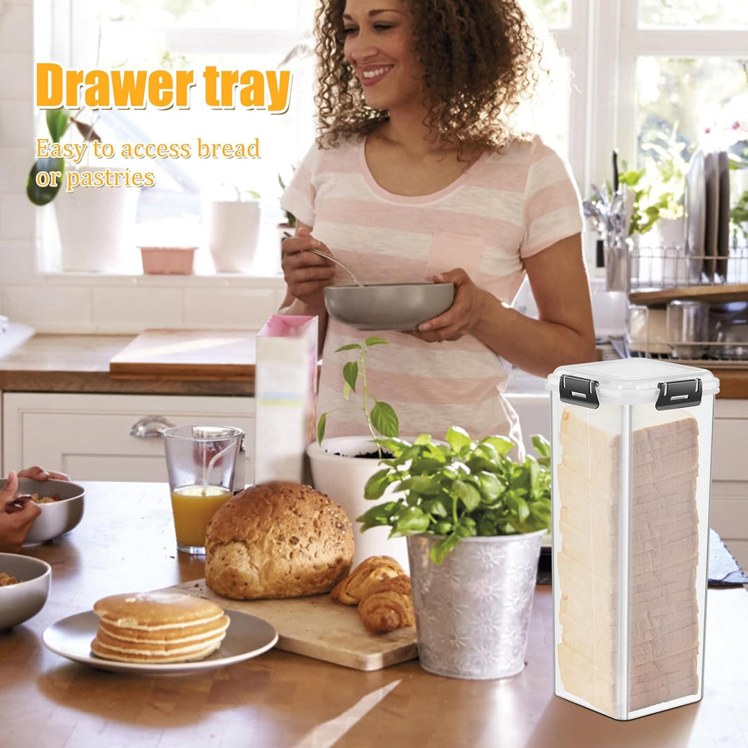 Brotkasten,Brotaufbewahrungsbehälter Laibbrotbehälter,BPA freier Sandwichbrotspender aus Kunststoff