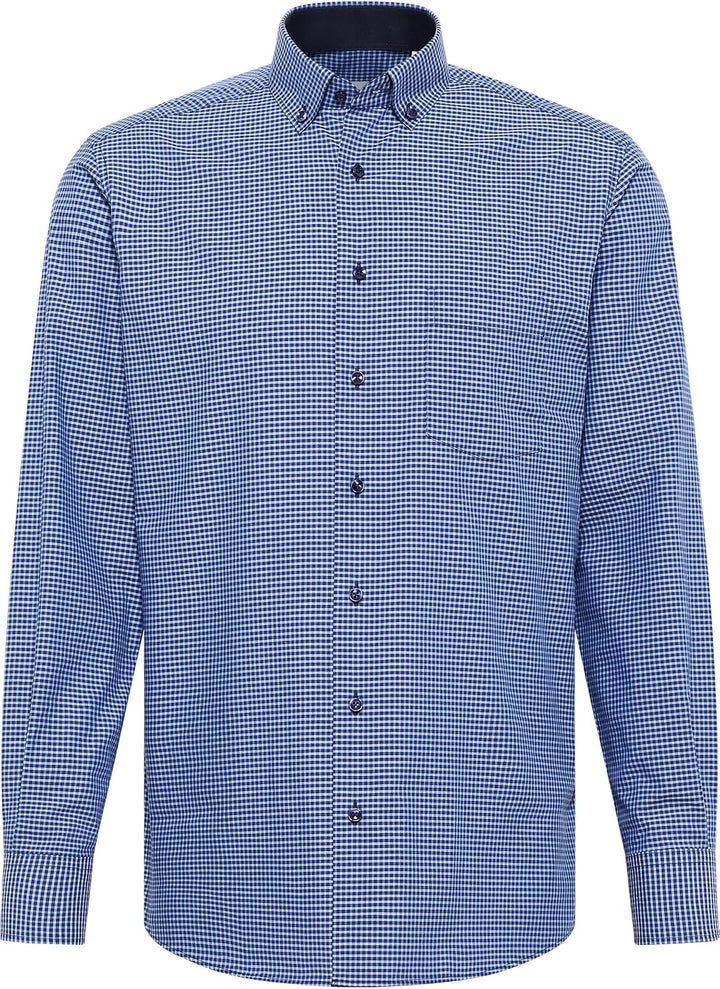 ETERNA Male Shirt unifarben 42 Dunkelblau, 42 Dunkelblau