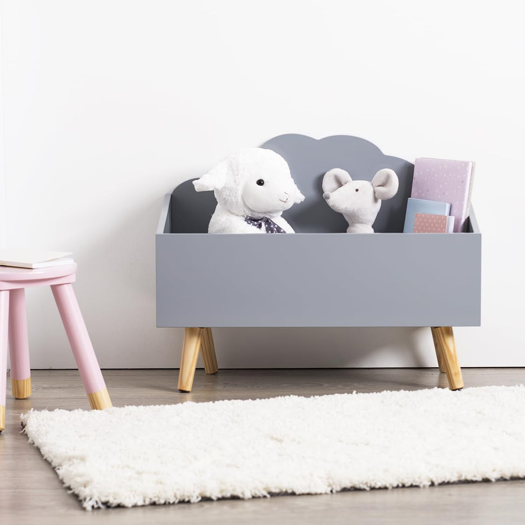 Atmosphera - Kinderbox Wolke grau - Grau L. 58 x l. 45 x H. 28 cm Grau, L. 58 x l. 45 x H. 28 cm Gra