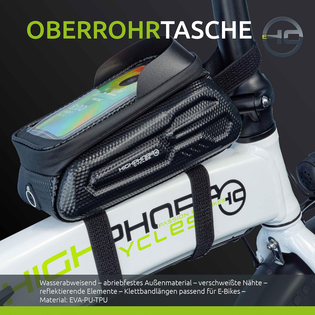 Fahrradtasche Rahmen Rahmentasche Fahrrad, Wasserabweisende Lenkertasche für Smartphones, Oberrohrta