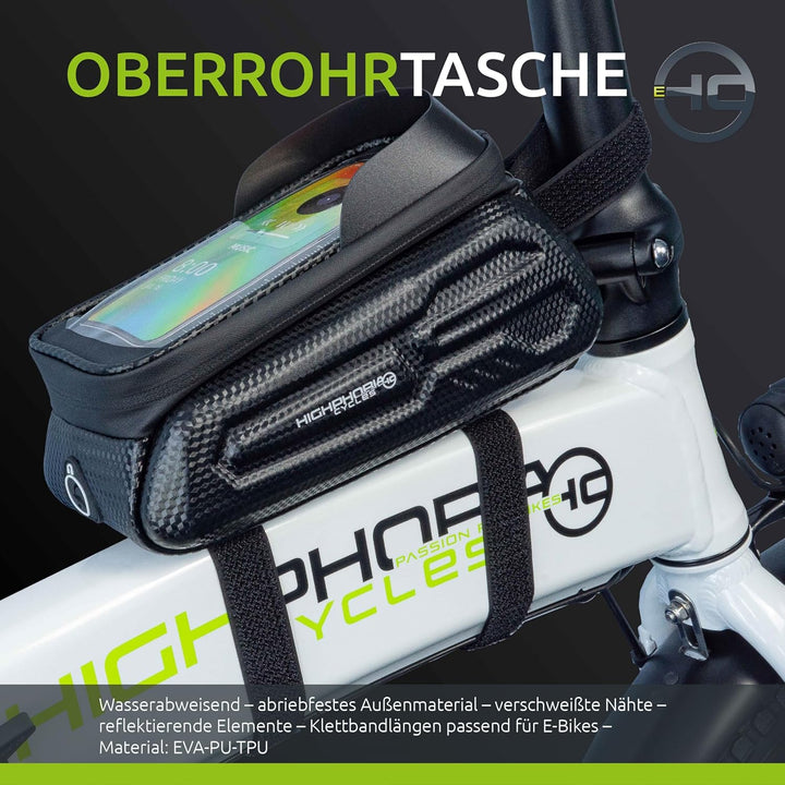 Fahrradtasche Rahmen Rahmentasche Fahrrad, Wasserabweisende Lenkertasche für Smartphones, Oberrohrta
