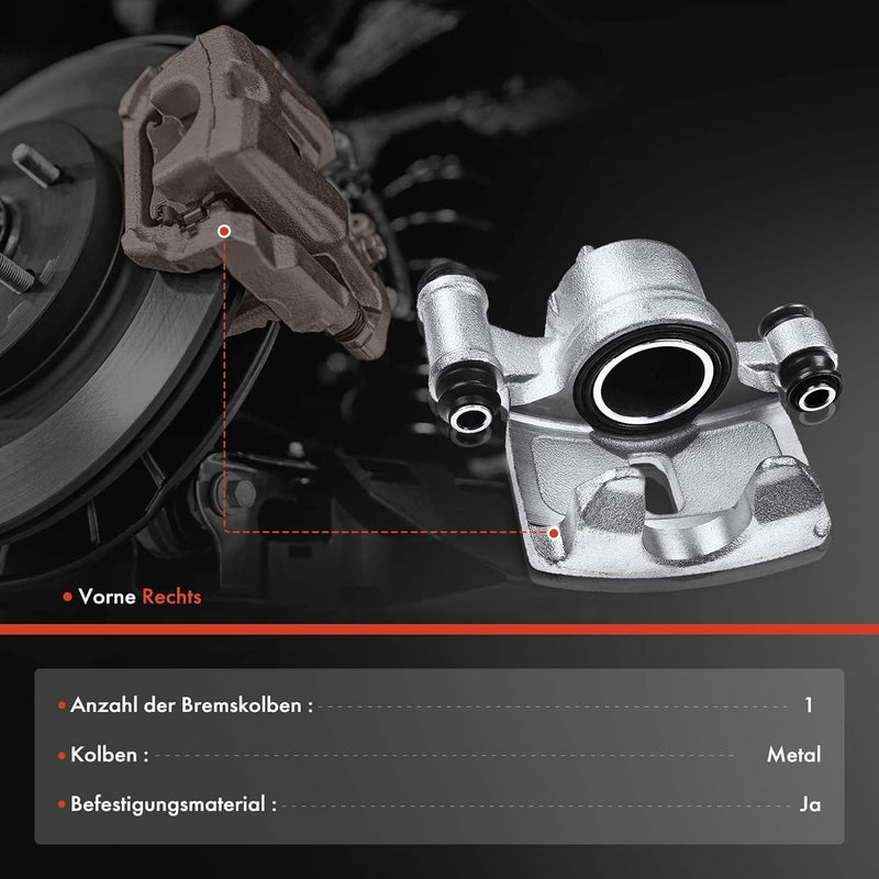 Frankberg Bremssattel Bremszange Vorne Rechts Kompatibel mit Picanto TA 1.0L 1.2L 2011-2021 Replace