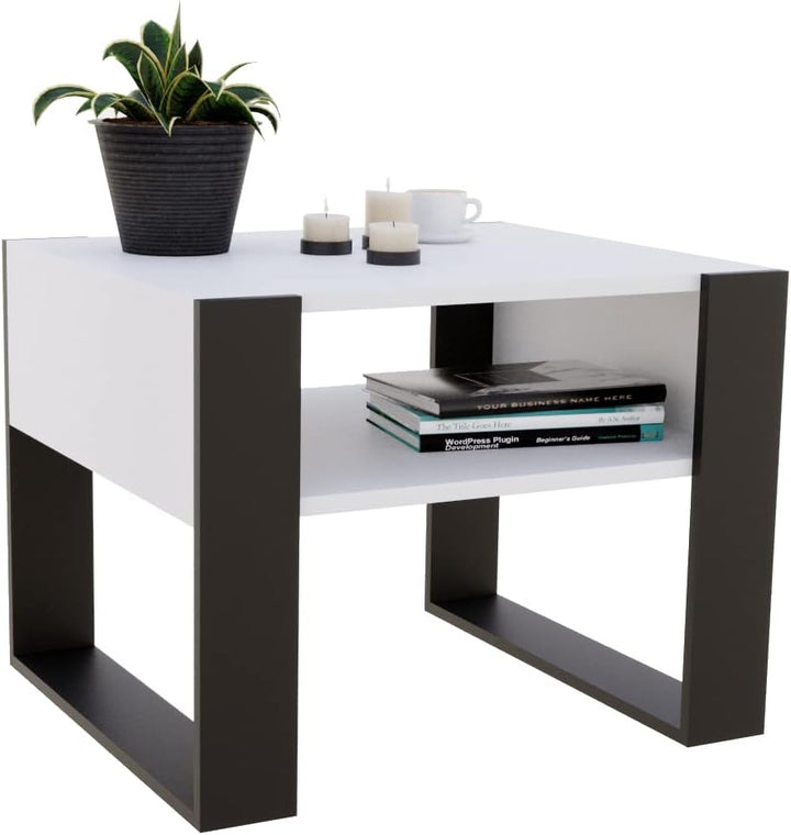 MRBLS Couchtisch – modernes rustikales Design – Wohnzimmer-Tisch Beistelltisch Kaffeetisch Sofatisch