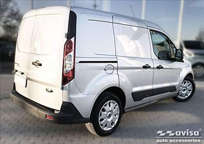 Avisa Schwarz Edelstahl Heckstossstangenschutz kompatibel mit Ford Tourneo Connect/Transit Connect 2