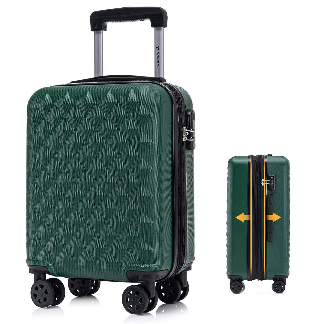 Reisekoffer Suitcase, Erweiterbarer Hartschalenkoffer Trolley mit TSA-Schloss und hochwertigem YKK-R