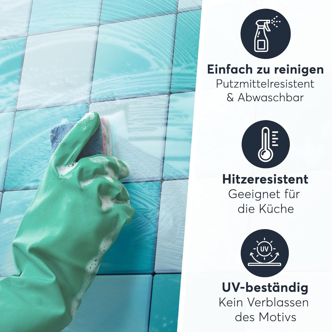 Fliesen-Muster - CREATISTO Dekorations-Fliesensticker für Küchenfliesen und Bad Fliesen I Bad u. Küc