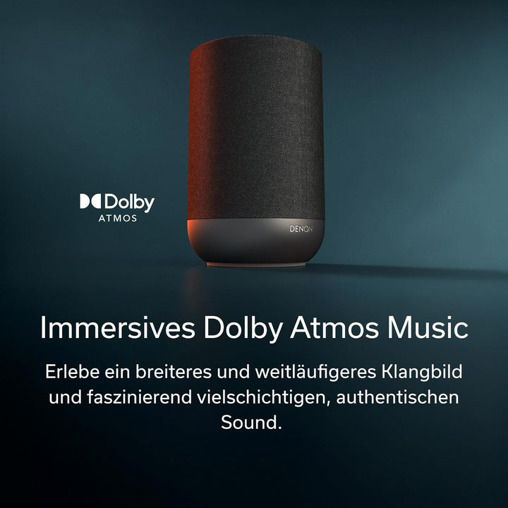 Denon Home 200 Smart Bluetooth Lautsprecher mit HEOS, Dolby Atmos Music, Musikbox Kabellos, Hi-Res A