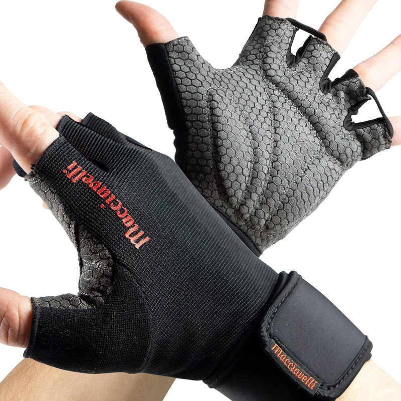 MACCIAVELLI® Fitness Handschuhe Herren Damen - Trainingshandschuhe für Krafttraining, Kraftsport, Bo