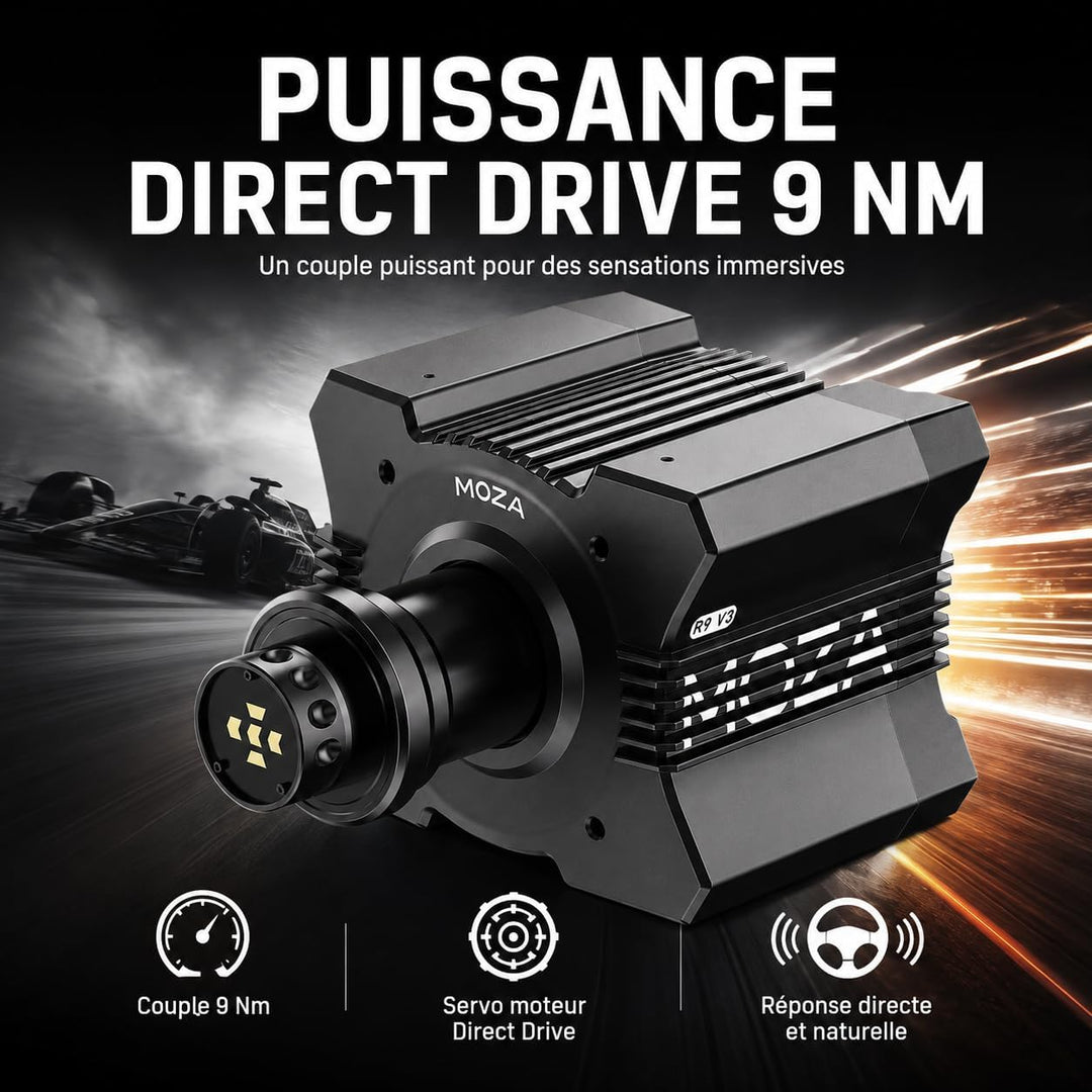 MOZA R9 V3 Direct Drive Wheel Base 9 Nm Force Feedback für Sim Racing PC
