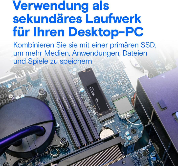 Crucial P310 SSD 1TB M.2 2280 PCIe Gen4 NVMe Interne SSD, bis 7.100 MB/s, Laptop und Desktop PC komp