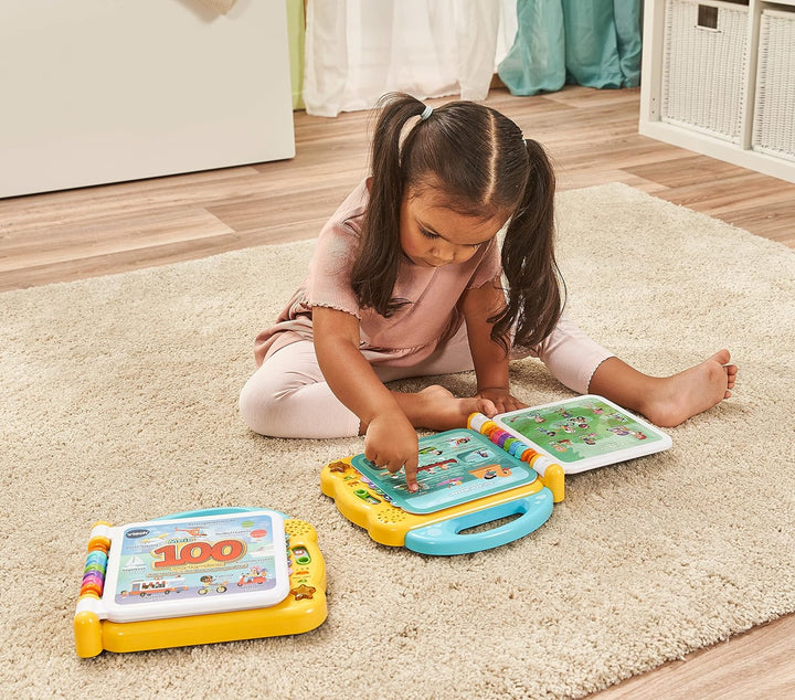 VTech Baby Mein 100-Wörter-Buch: Fahrzeuge und Fortbewegungsmittel – Interaktives Bilderbuch mit übe