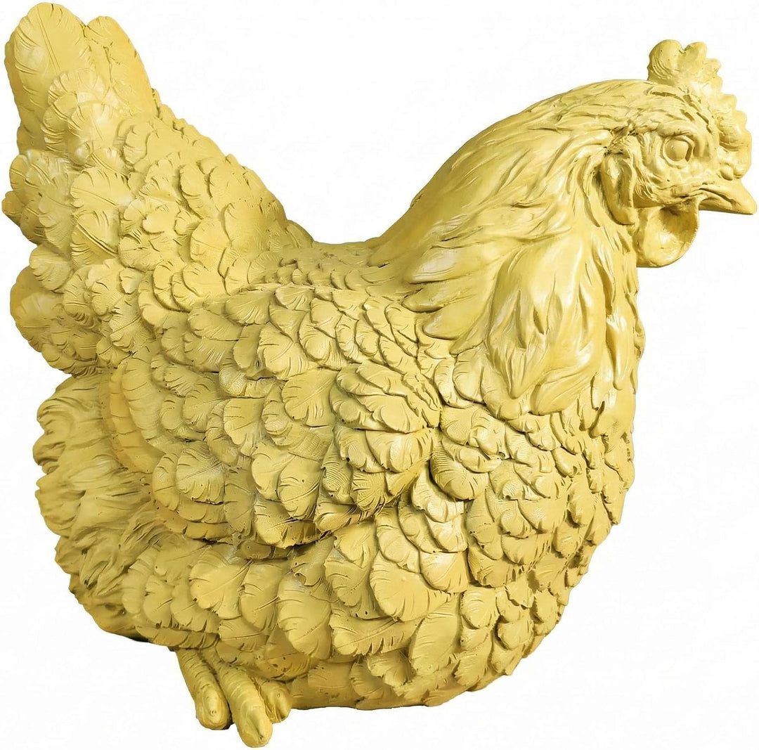colourliving Deko Hühner DekoDiven einzigartige Huhn Deko für Haus &amp; Garten (Banana Colada, sitzend)