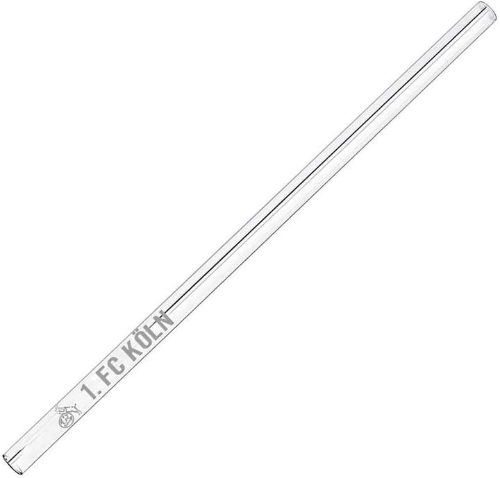 1. FC Köln Glastrinkhalme 4er Set Strohhalme Glas Trinkhalm - Plus Lesezeichen I love Köln
