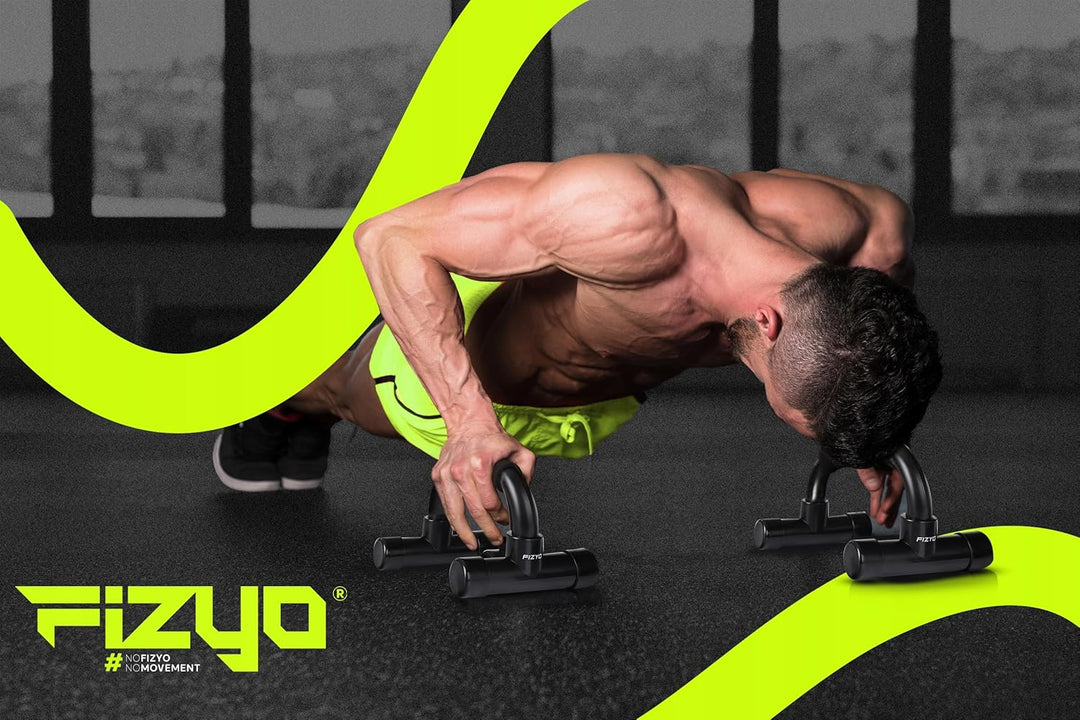 Fizyo 2 Liegestützgriffe für Ganzkörpertraining, Push-Up Liegestütz-Griffe für zu Hause und im Fitne