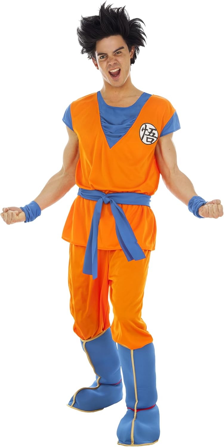 Chaks Kostüm Goku Saiyan Dragon Ball Z für Erwachsene – Orange – Grösse M M Orange, M Orange