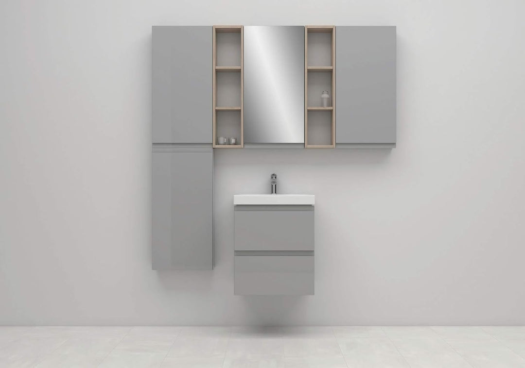 VBChome Kollektion Moduo slim 50 cm x 35 cm Waschtisch für Unterschrank Einbau Waschbecken mit Überl