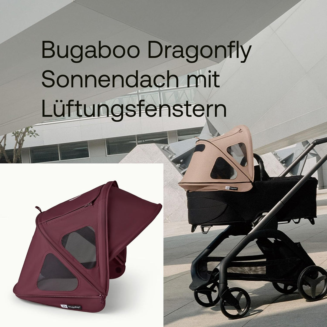 Bugaboo Dragonfly Sonnendach mit Lüftungsfenstern, ausziehbar für zusätzlichen und optimalen Sonnens