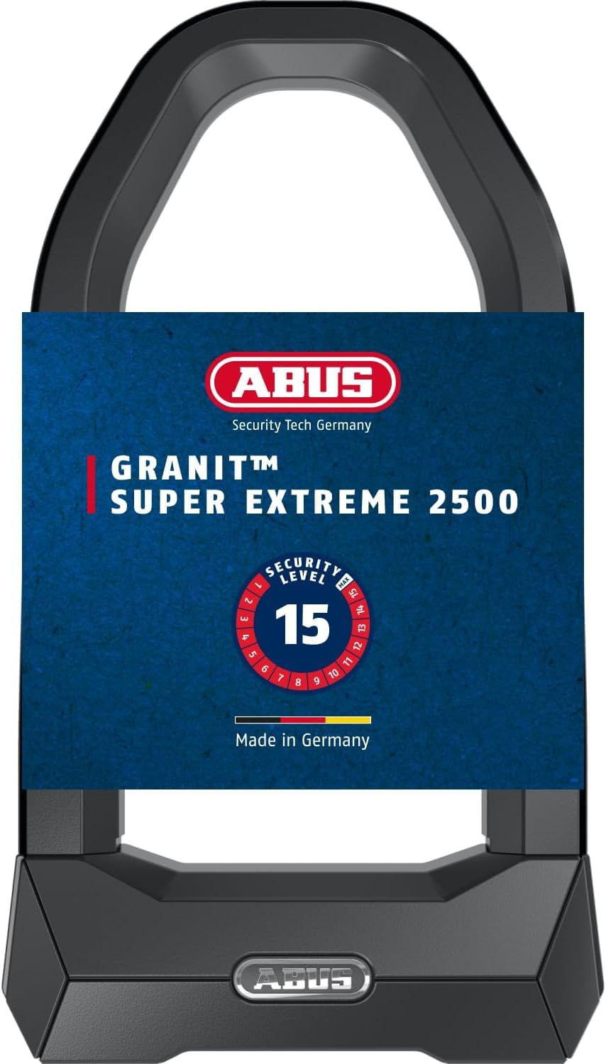 ABUS Bügelschloss Granit Super Extreme 2500/165HB230 - gegen Sägeangriffe mit Winkelschleifern spezi