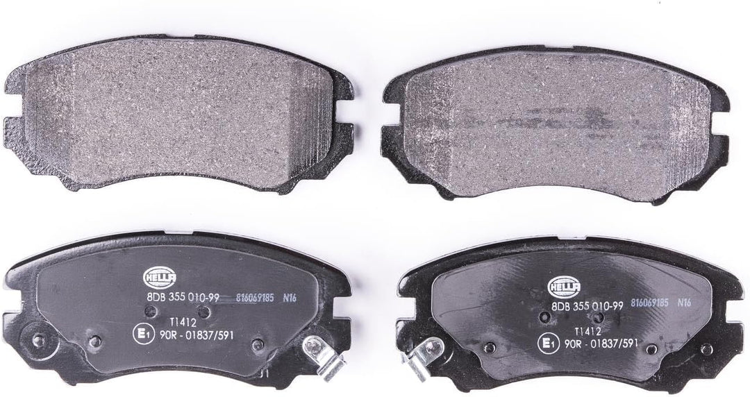 HELLA PAGID 8DB 355 010-991 Bremsbelagsatz - T1412 - Dicke/Stärke: 16.9mm - Bremssystem: Mando - mit