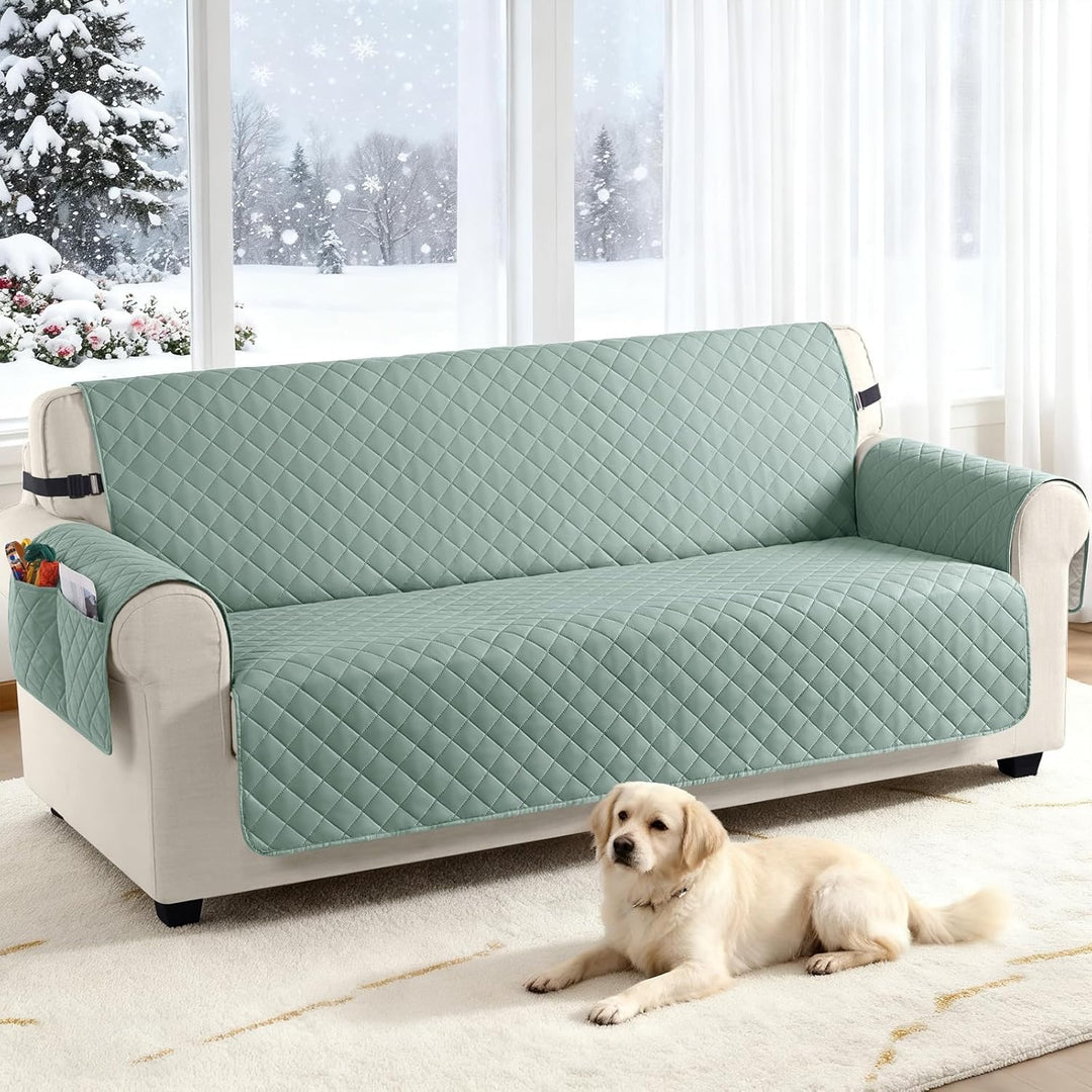 TAOCOCO Sofa Überzug, Sofabezug Wasserdicht Mit Gummiband，Wohnzimmer Anti-Rutsch Gepolsterter Sofasc