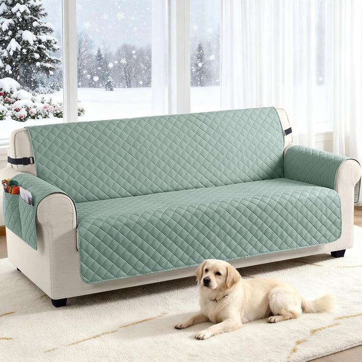 TAOCOCO Sofa Überzug, Sofabezug Wasserdicht Mit Gummiband，Wohnzimmer Anti-Rutsch Gepolsterter Sofasc