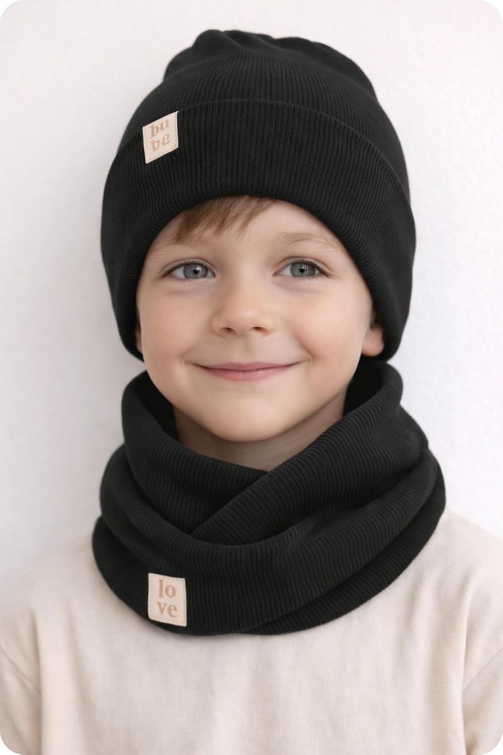 Bubalove Mützen und Schalset für Jungen, Mädchen, baby, Grössen 0mc bis 12 Jahre+ viele Farben, Früh