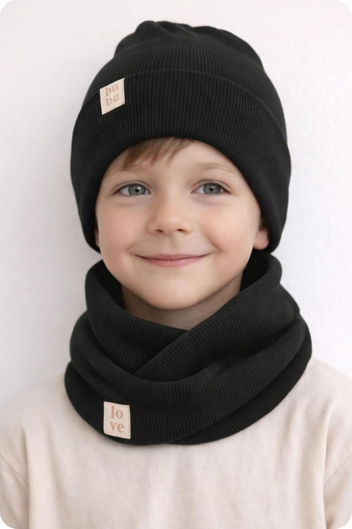 Bubalove Mützen und Schalset für Jungen, Mädchen, baby, Grössen 0mc bis 12 Jahre+ viele Farben, Früh