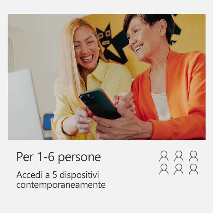 Microsoft 365 Family | 12 Monate, bis zu 6 Nutzer | Word, Excel, PowerPoint | 1TB OneDrive Cloudspei
