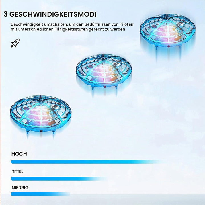New Drones à Main, Mini-Drone UFO Mains Libres hélicoptère à Induction Infrarouge Rotaion 360 °, Tél