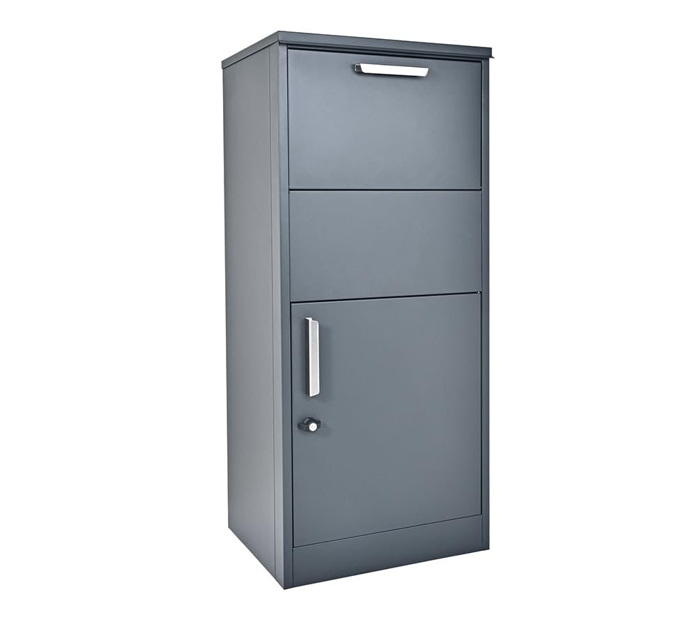 WESTMANN Paketbriefkasten Pepe Outdoor | pulverbeschichtetes Metall 50x39x114 cm | Bodenmontage | Br