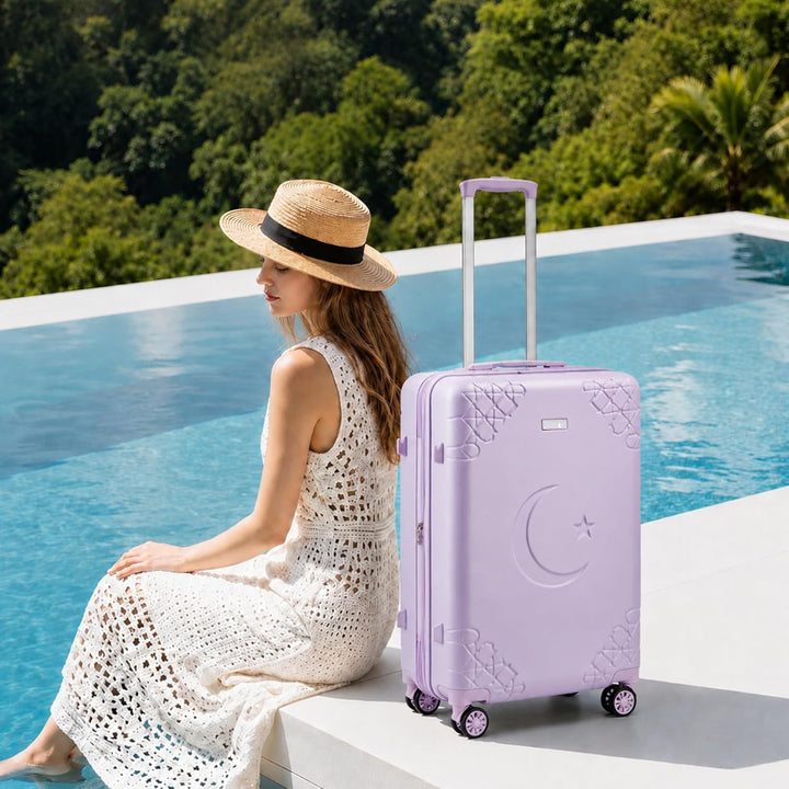 Sea choice Hartschalenkoffer Erweiterbar Reisekoffer mit Getränkehalter Leicht Koffer Set Trolley Ha