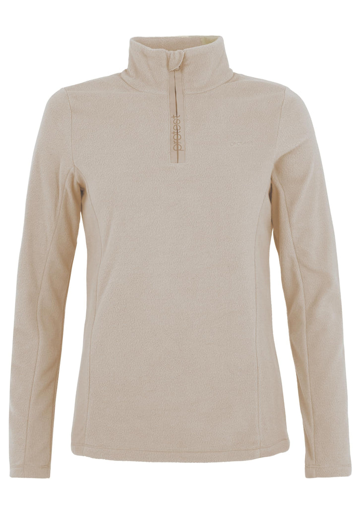 Protest Damen 1/4-reissverschluss MUTEZ XL BambooBeige, XL BambooBeige