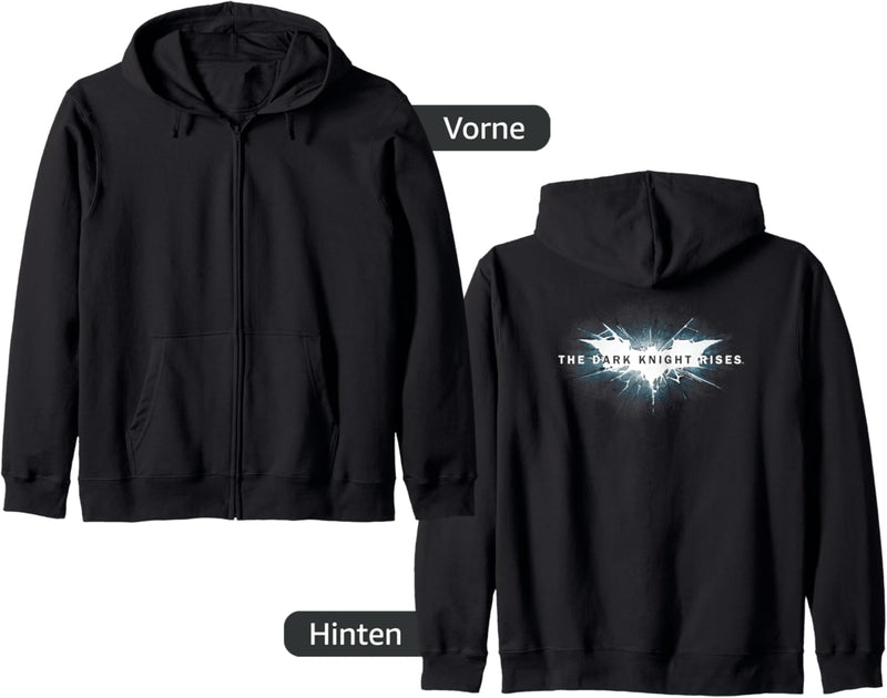 Batman Dark Knight Rises Cracked Bat Logo Kapuzenjacke