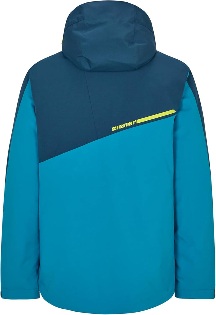 Ziener Herren Timpa Ski-Jacke/Snowboard-Jacke | atmungsaktiv, wasserdicht (1er Pack) 54 teal crystal