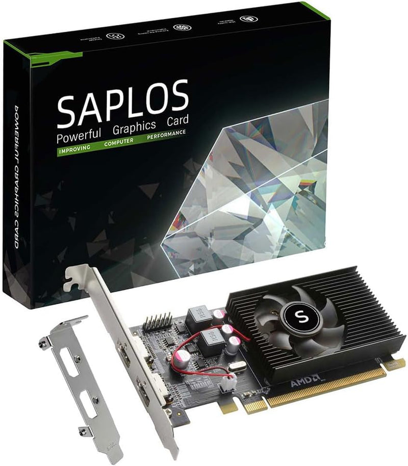 SAPLOS Radeon HD 6570 Grafikkarte, 2 HDMI, 1G GDDR3 64-bit, Video Cards PC, Low Profile Graphics Car